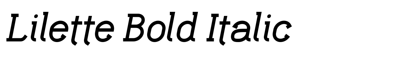 Lilette Bold Italic